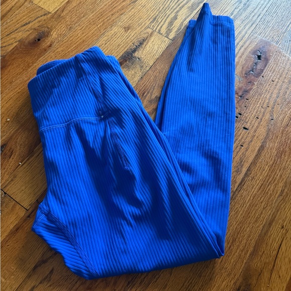 Spyder Blue Ribbed Leggings - Picture 1 of 5